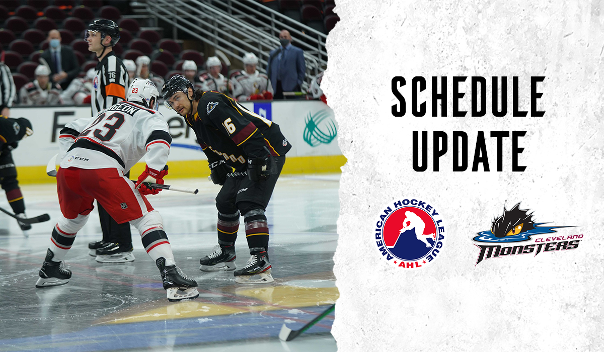 AHL announces schedule changes Cleveland Monsters